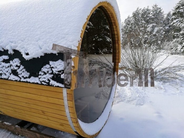 Outdoor Garden Wooden Sauna Kits Diy With Panoramic Windoe