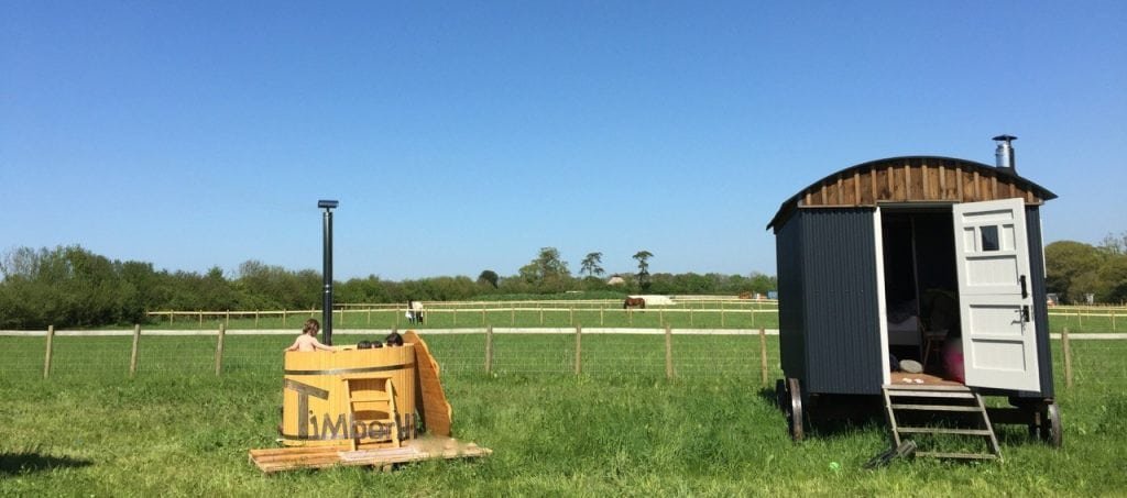 Wooden Hot Tub For 2 Persons, Ali, The Gathering Camp Ash Farm Dorset, U.K (1)