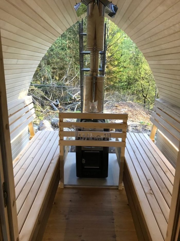 Outdoor Garden Wooden Igloo Sauna, Michael, Färgelanda, Sweeden (1)
