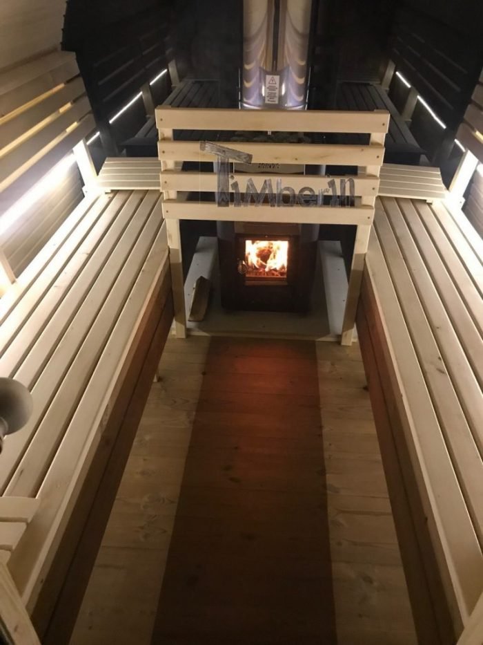 Outdoor Garden Wooden Igloo Sauna, Michael, Färgelanda, Sweeden (5)