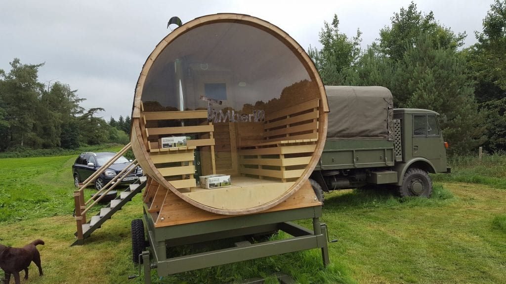 Outdoor Sauna Barrel Thermo Wood, Gavin Mackie, Lisburn, UK (4)