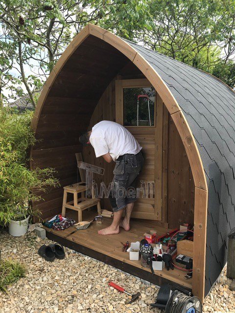 Purchase Process 2 TimberIN outdoor garden sauna illustrating a completed configurable sauna project