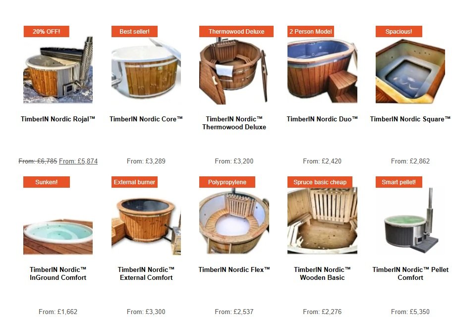 Wood-fired hot tubs models