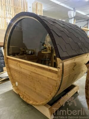 Outdoor barrel sauna mini small 2 4 persons (13)