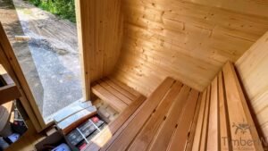 Outdoor barrel sauna mini small 2 4 persons (9)