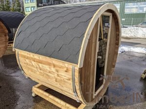 Outdoor barrel sauna mini small 2 4 persons thermo wood (13)