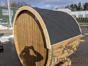 Outdoor barrel sauna mini small 2 4 persons thermo wood (15)