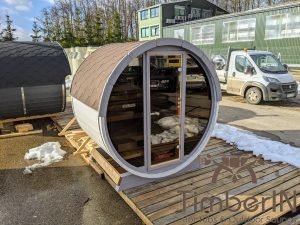 Outdoor barrel sauna mini small 2 4 persons thermo wood (31)