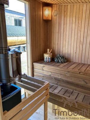 Outdoor modern sauna with a glass front (22)