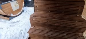 Outdoor hobbit style wooden sauna (10)