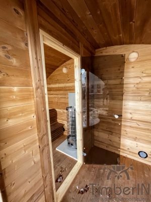 Outdoor hobbit style wooden sauna (2)