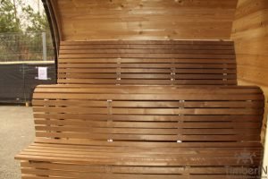 Outdoor hobbit style wooden sauna (4)