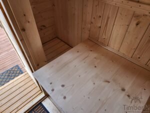 Entrance from the side + stove on the side + u form benches (3)