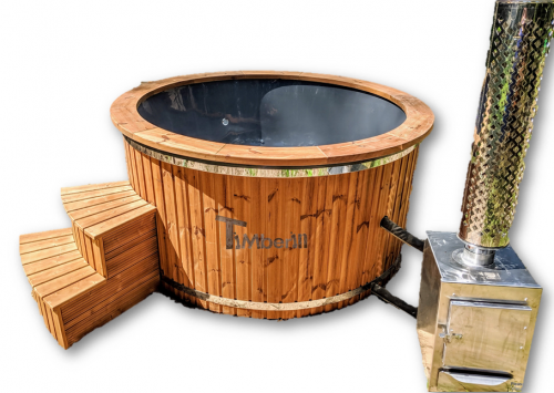 4 - 6 - 7 person outdoor hot tub external stove | wood-fired - diesel - gas