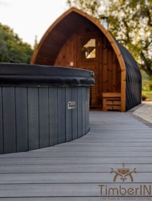 Outdoor garden sauna pod – iglu smart pellet or wood fired burning hot tub wpc – thermowood (2)