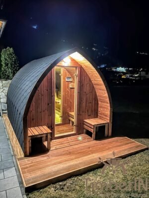 Outdoor wooden sauna pod iglu (2)