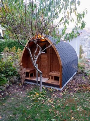 Outdoor wooden sauna pod – iglu (2)