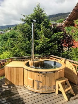 Outdoor Jacuzzi Hot Tub Wood Fired 4 6 Persons With Snorker Burner (6)
