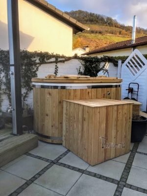 Oval Hot Tub For 2 Persons With Fiberglass Liner (5)