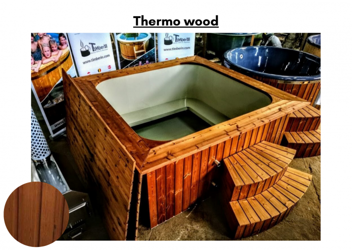 Square hot tub