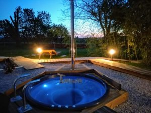Wellness Hot Tub With External Wood Burner Sunken Model (2)