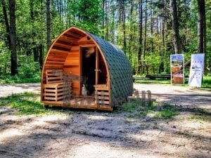 Outdoor Garden Wooden Sauna Red Cedar With Electric Heater And Porch (5)