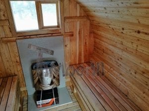 Barrel Garden Sauna With Canopy Terrace And Electric Heater (12)