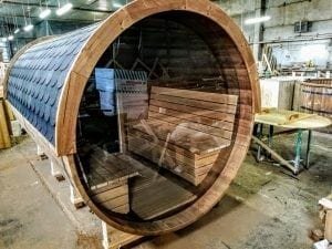 Outdoor Barrel Round Sauna (4)
