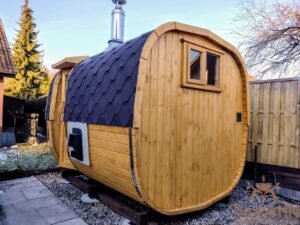 Rectangular barrel wooden outdoor sauna (3)