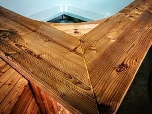 Wood Fired Hot Tub Square Rectangular Model With External Wood Burner (13)