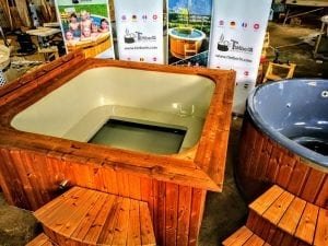 Wood Fired Hot Tub Square Rectangular Model With External Wood Burner (6)