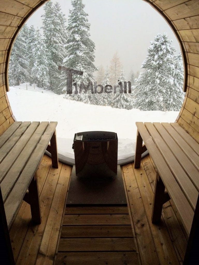 outdoor sauna barrel with panoramic window anthony uk austria