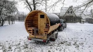 Mobile Outdoor Sauna On Wheels Harvia Wood Burner (6)