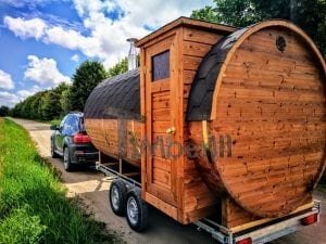 Mobile Outdoor Sauna With Dressing Room Harvia Wood Burner (13)