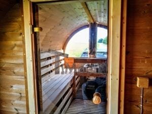 Mobile Outdoor Sauna With Dressing Room Harvia Wood Burner (18)