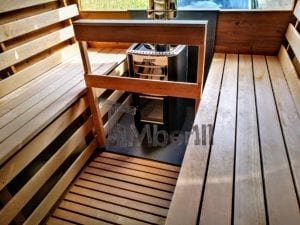 Mobile Outdoor Sauna With Dressing Room Harvia Wood Burner (24)