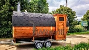 Mobile Outdoor Sauna With Dressing Room Harvia Wood Burner (29)