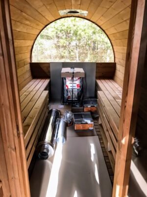 Outdoor barrel sauna on wheels mobile (2)