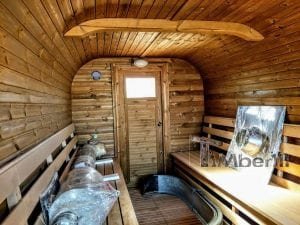 Mobile Rectangular Outdoor Sauna On Wheels Trailer (12)