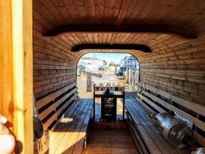 Mobile Rectangular Outdoor Sauna On Wheels Trailer (9)