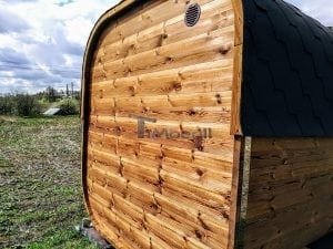 Mobile Rectangular Outdoor Sauna On Wheels Trailer (19)