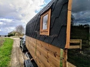 Mobile Rectangular Outdoor Sauna On Wheels Trailer (22)