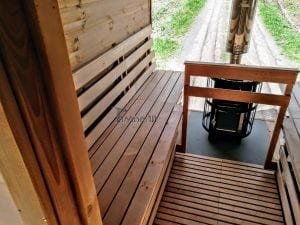 Mobile Rectangular Outdoor Sauna On Wheels Trailer (35)