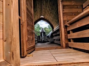 Mobile Outdoor Igloo Sauna On Wheels Harvia Wood Burner (46)