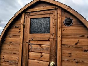 Mobile Outdoor Igloo Sauna On Wheels Harvia Wood Burner (7)