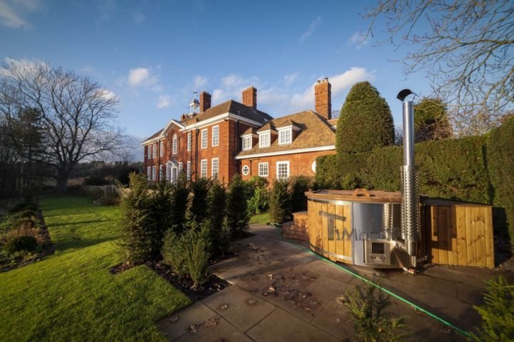 Fiberglass Lined Hot Tub With Integrated Burner Thermo Wood Wellness Royal, David, Ledbury, U K