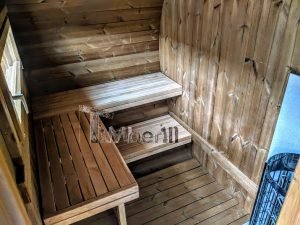 Oval Wooden Outdoor Sauna (23)