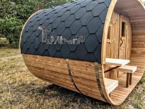 Oval Wooden Outdoor Sauna (42)