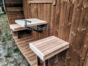Oval Wooden Outdoor Sauna (45)