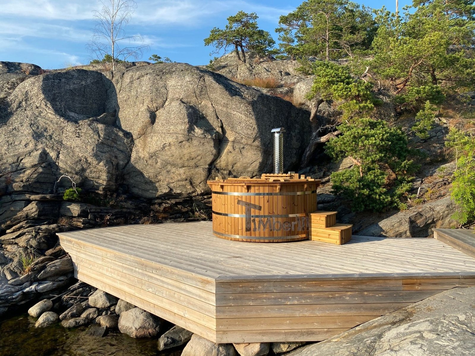 Wooden hot tub possible with jets Deluxe thermowood Gregor Friedrichsruh Germany